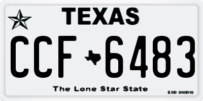 TX license plate CCF6483