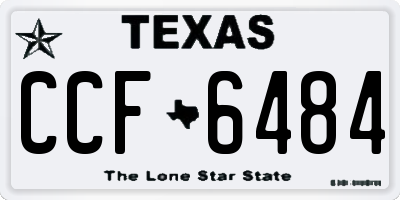 TX license plate CCF6484