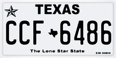 TX license plate CCF6486