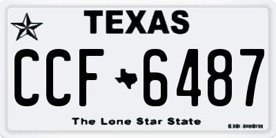 TX license plate CCF6487