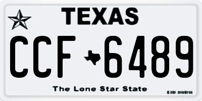 TX license plate CCF6489