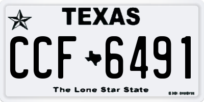 TX license plate CCF6491