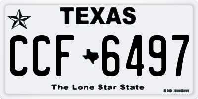 TX license plate CCF6497