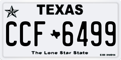 TX license plate CCF6499