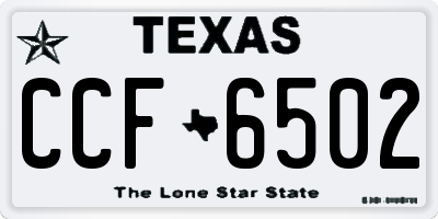 TX license plate CCF6502