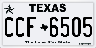 TX license plate CCF6505