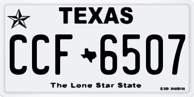TX license plate CCF6507