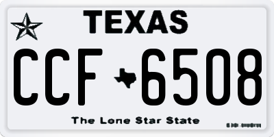 TX license plate CCF6508
