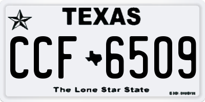 TX license plate CCF6509