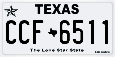 TX license plate CCF6511