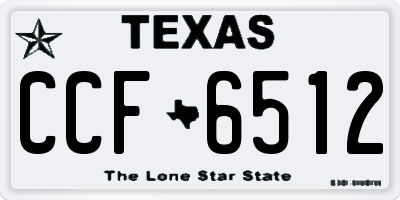 TX license plate CCF6512