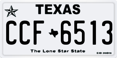 TX license plate CCF6513