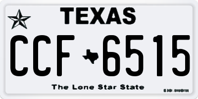 TX license plate CCF6515