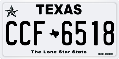 TX license plate CCF6518