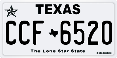 TX license plate CCF6520