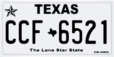 TX license plate CCF6521
