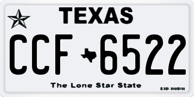 TX license plate CCF6522