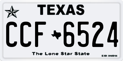 TX license plate CCF6524