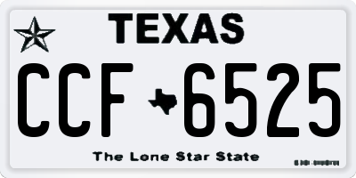 TX license plate CCF6525