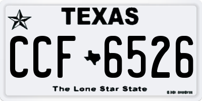 TX license plate CCF6526