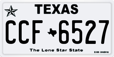 TX license plate CCF6527