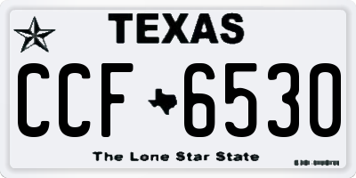 TX license plate CCF6530