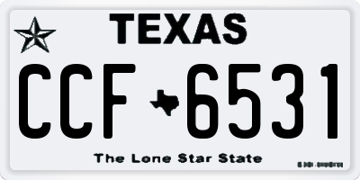 TX license plate CCF6531