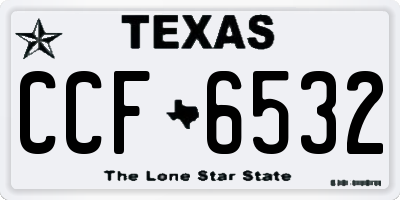 TX license plate CCF6532