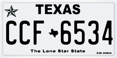 TX license plate CCF6534