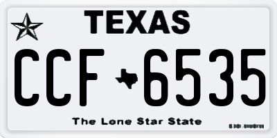 TX license plate CCF6535