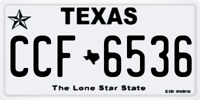 TX license plate CCF6536