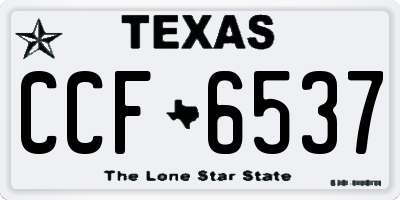 TX license plate CCF6537