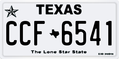 TX license plate CCF6541