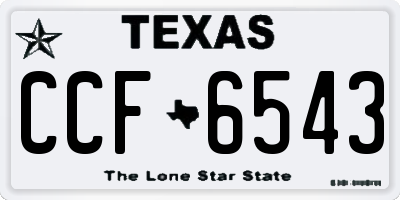 TX license plate CCF6543