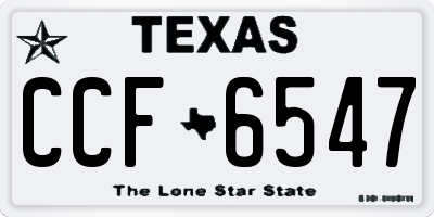 TX license plate CCF6547