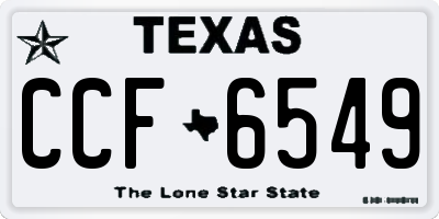 TX license plate CCF6549