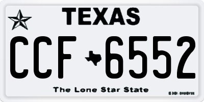 TX license plate CCF6552