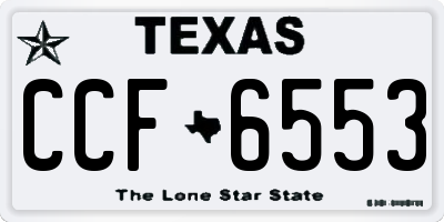 TX license plate CCF6553