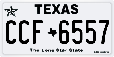 TX license plate CCF6557