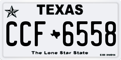 TX license plate CCF6558