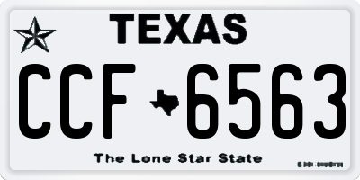 TX license plate CCF6563