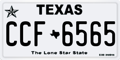 TX license plate CCF6565