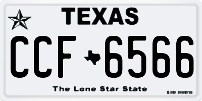 TX license plate CCF6566
