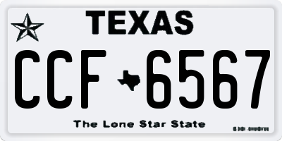 TX license plate CCF6567