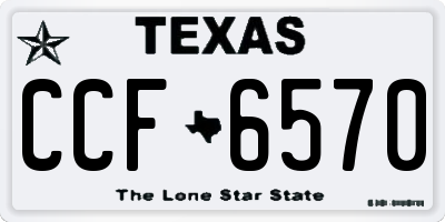 TX license plate CCF6570