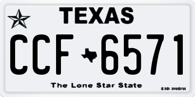 TX license plate CCF6571