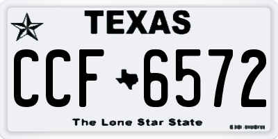 TX license plate CCF6572