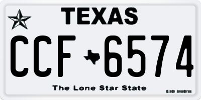TX license plate CCF6574