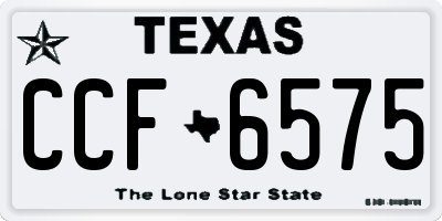 TX license plate CCF6575