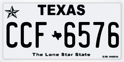 TX license plate CCF6576